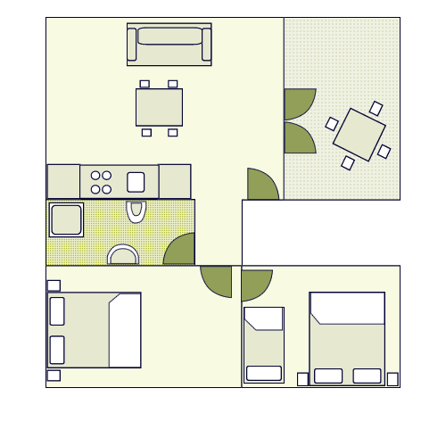 Ground-plan of the apartment - 1 - 4+2